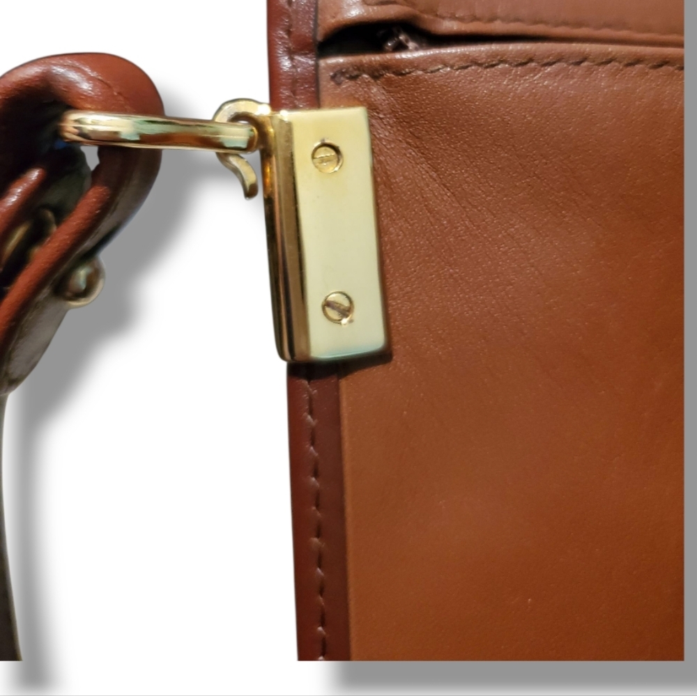 Vintage DIOR Caramel Leather Wristlet Clutch Pouch - Picture 12 of 15